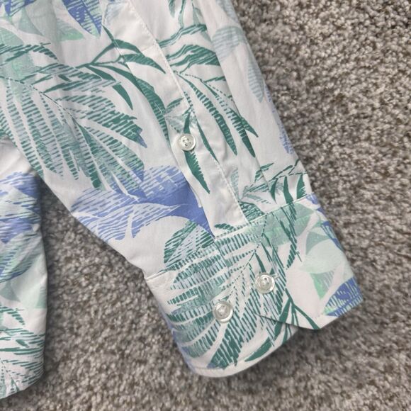 Tommy Bahama Shirt Mens 1XLB Hawaiian Button Up The Siesta Key Long Sleeve Nylon - Picture 11 of 14